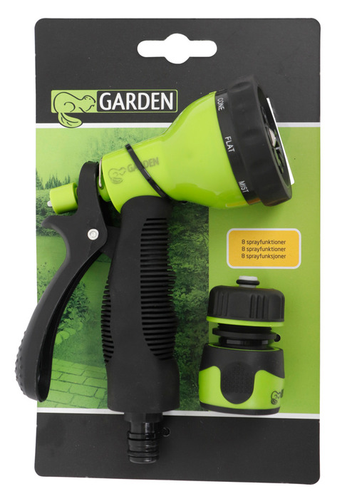 Hagepistol med 8 sprayfunksjoner 1/2" – Garden
